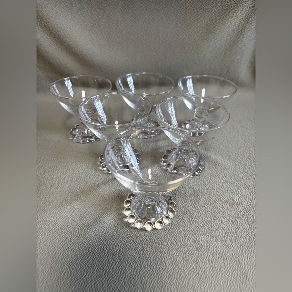 Anchor Hocking Berwick “Boopie” Sherbet Champagne Glasses - Set of 6 - EUC